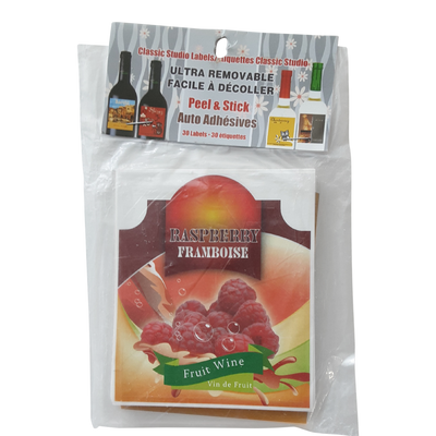 Raspberry Framboise Fruit Wine Studio Labels, 30 ct