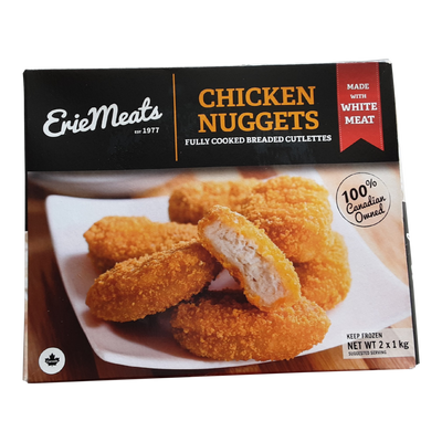 Erie Meats Fully Cooked White Meat Chicken Nuggets, 2 kg