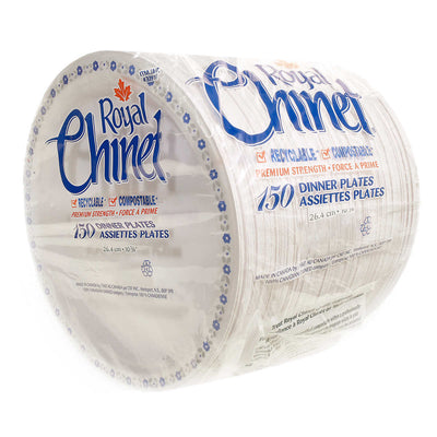 Royal Chinet Paper Dinner Plates, 150 x 10 3/8