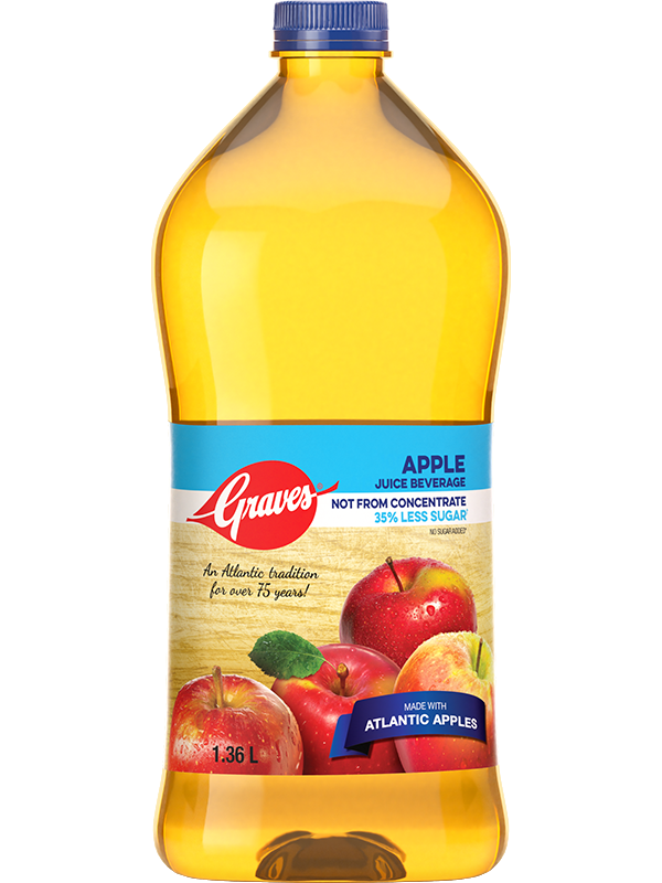 Graves Less Sugar 100% Apples Juice, 1.36 L