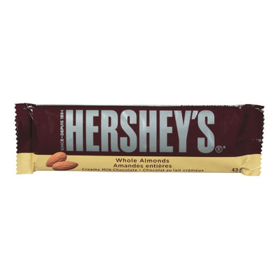Hershey Whole Almonds Chocolate Bar, 43 g