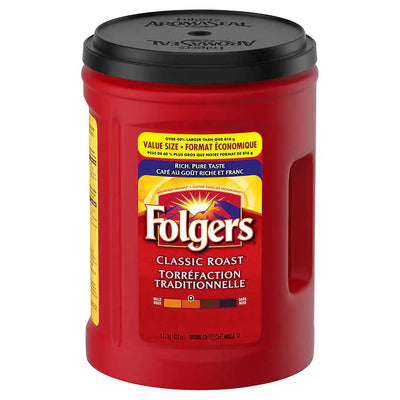 Folgers Classic Roast Ground Coffee Value Size, 1.21 kg