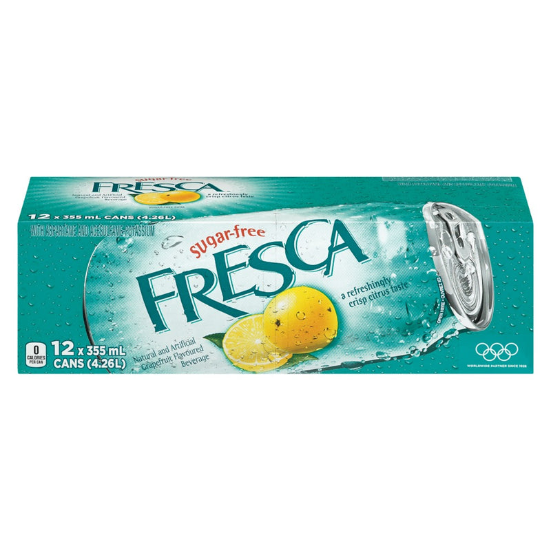 Fresca Grapefruit Sugar-Free Beverages, 12 x 355 mL