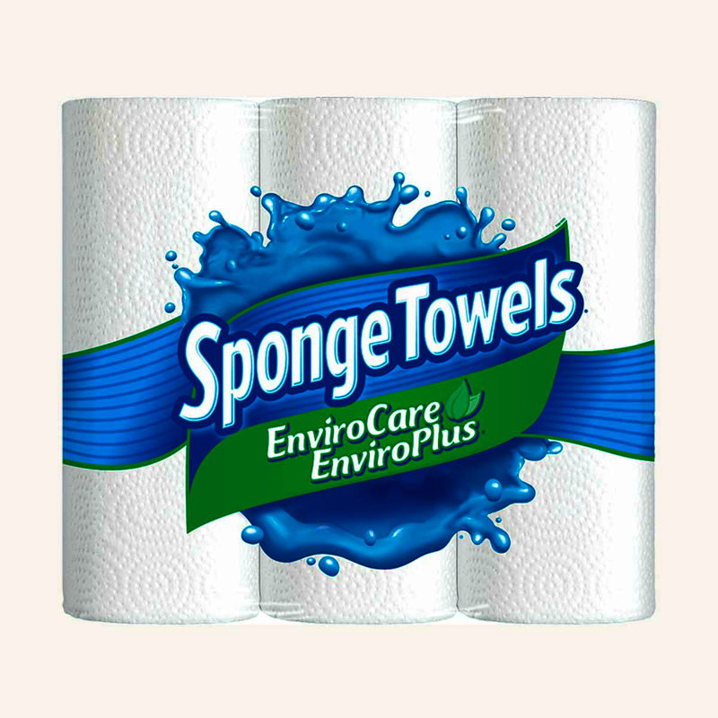 Sponge Towels, 3 count