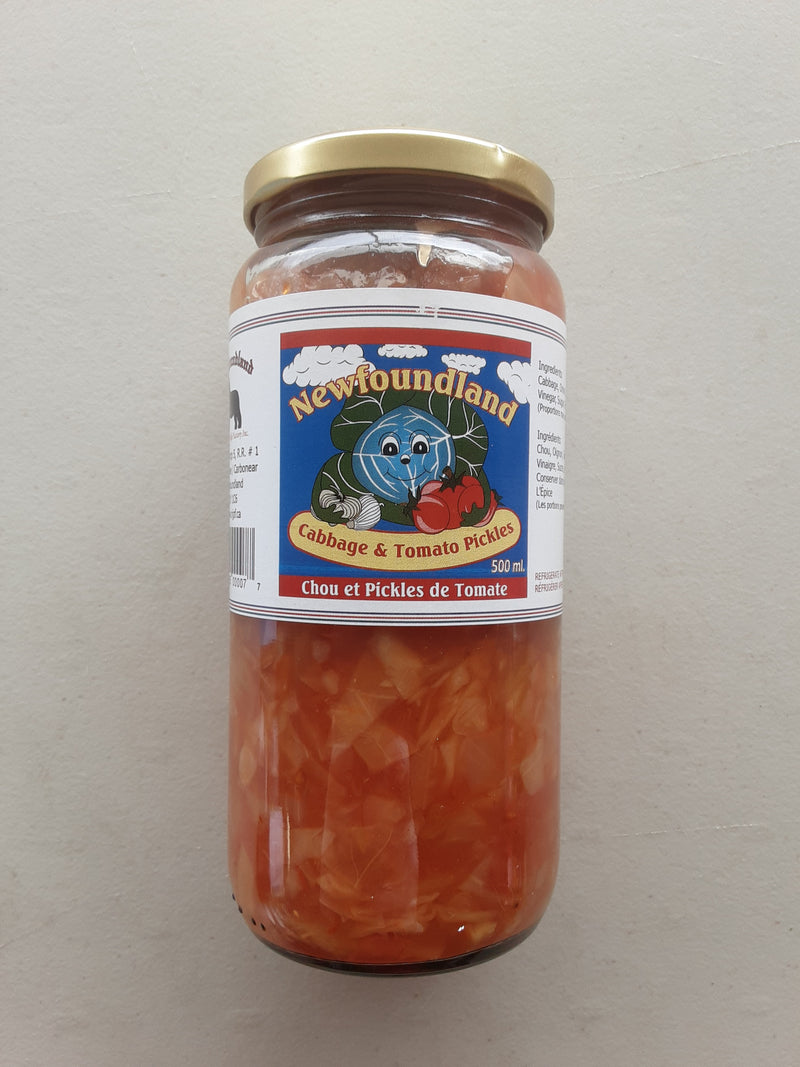 Newfoundland Cabbage & Tomato Pickles, 500 mL
