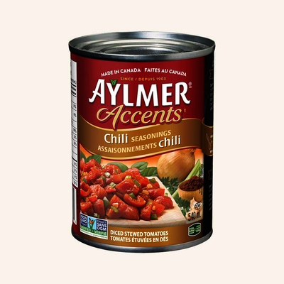 Aylmer Chili Seasonings Diced Stewed Tomatoes, 540 mL