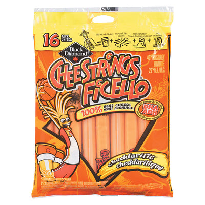 Black Diamond Cheddar Cheestring Ficello, 336 g