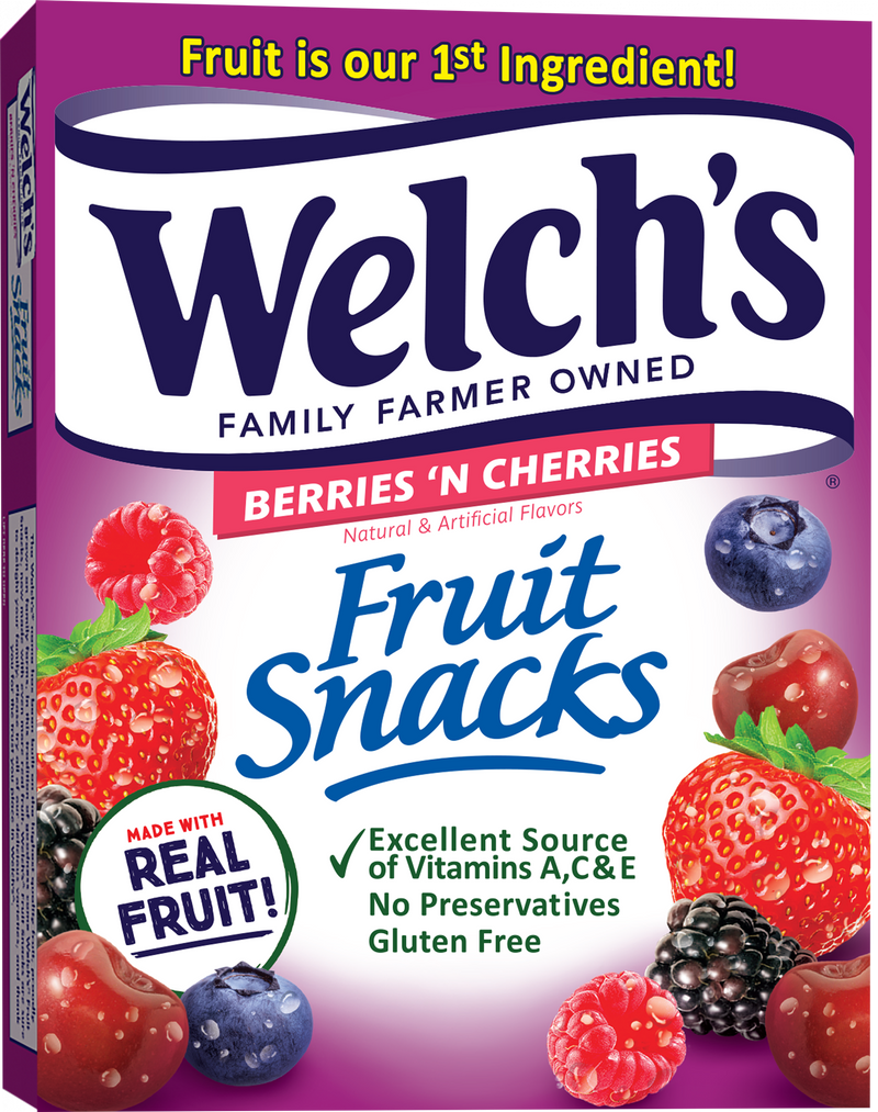 Welch's Berries & Cherries Fruit Snacks, 616 g (28 x 22g)