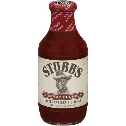 STUBBS HICKORY BOURBON BBQ SAUCE, 450 mL