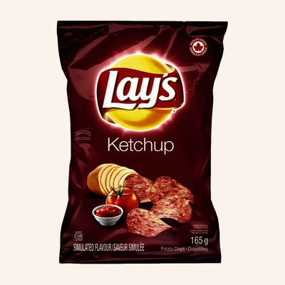 LAY'S KETCHUP POTATO CHIPS, 165 g