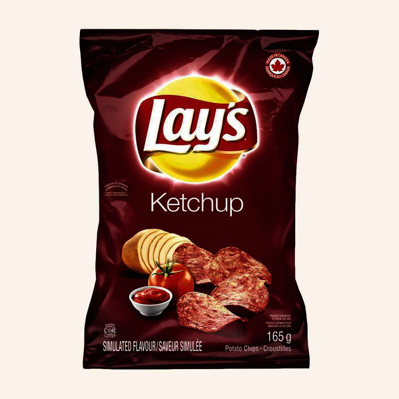 LAY'S KETCHUP POTATO CHIPS, 165 g