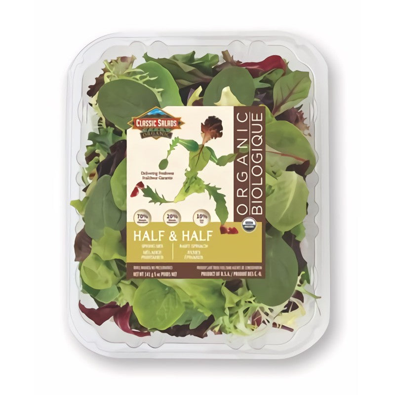 Classic Salads Organic Half Spring Mix & Half Baby Spinach Salad Mix, 142 g