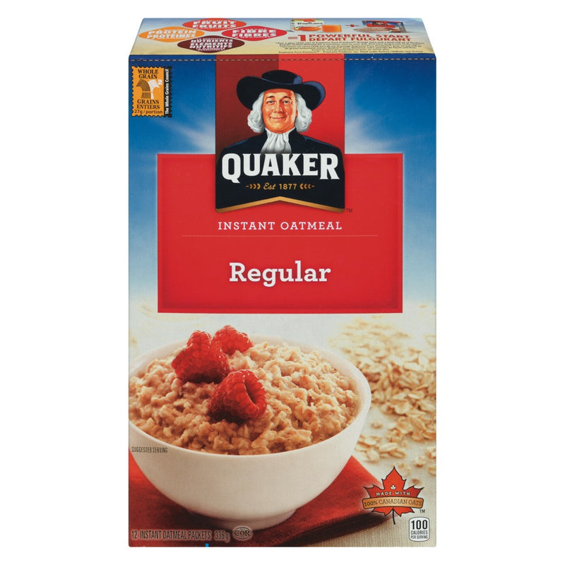 Quaker Regular Instant Oatmeal, 12 ct, 336 g