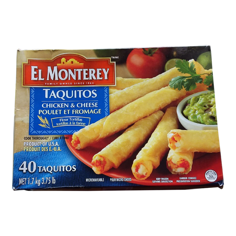 El Monterey Chicken and Cheese Taquitos, 1.7 kg