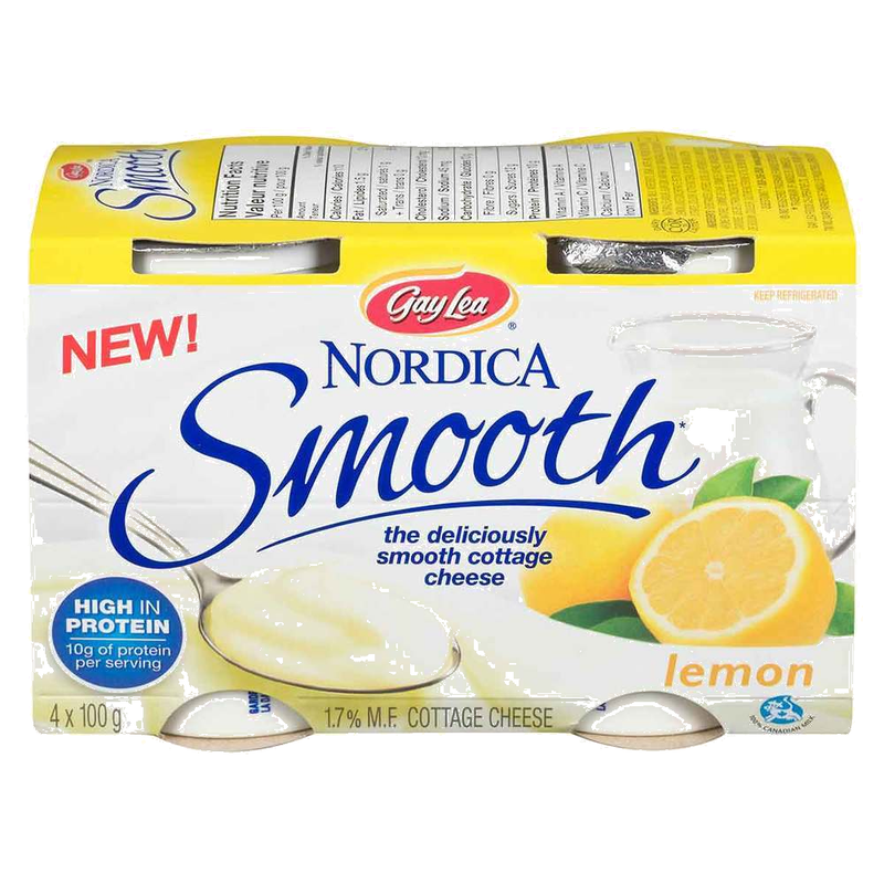 Gay Lea Nordica Smooth Lemon Cottage Cheese, 100 g