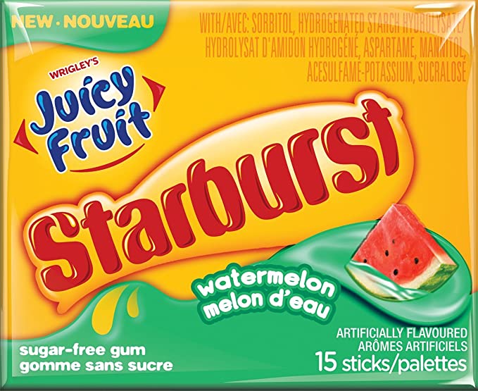 Juicy Fruit Gum Starburst, 15 ct