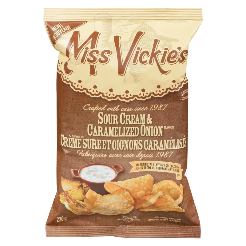 Miss Vickie's Sour Cream & Caramelized Onion, 220 g