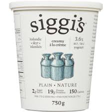 Siggi's Plain Creamy Yogurt, 750 g