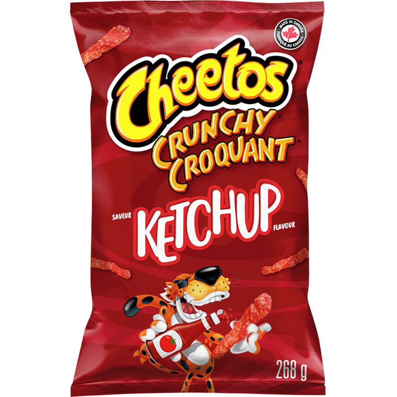 Cheetos Ketchup Flavored Crunchy Snacks, 268 g