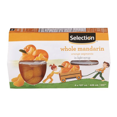 Selection Mandarin Fruit Cup, 4 x 107 mL