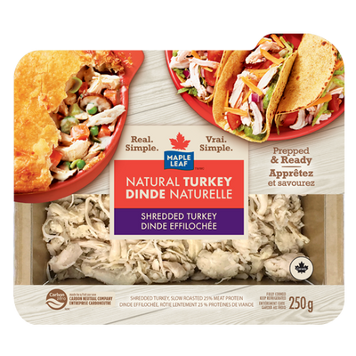 Maple Leaf Natural Select Shredded Turkey, 250 g