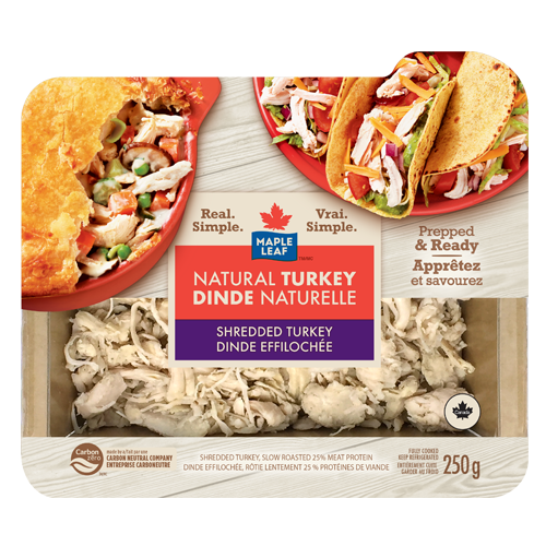 Maple Leaf Natural Select Shredded Turkey, 250 g