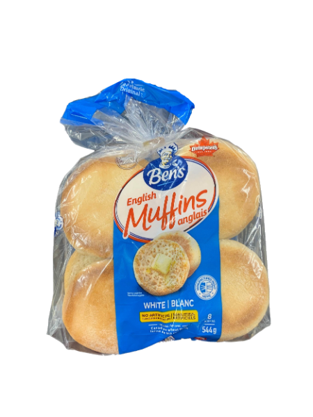 Ben's English Muffins White, 8 pk