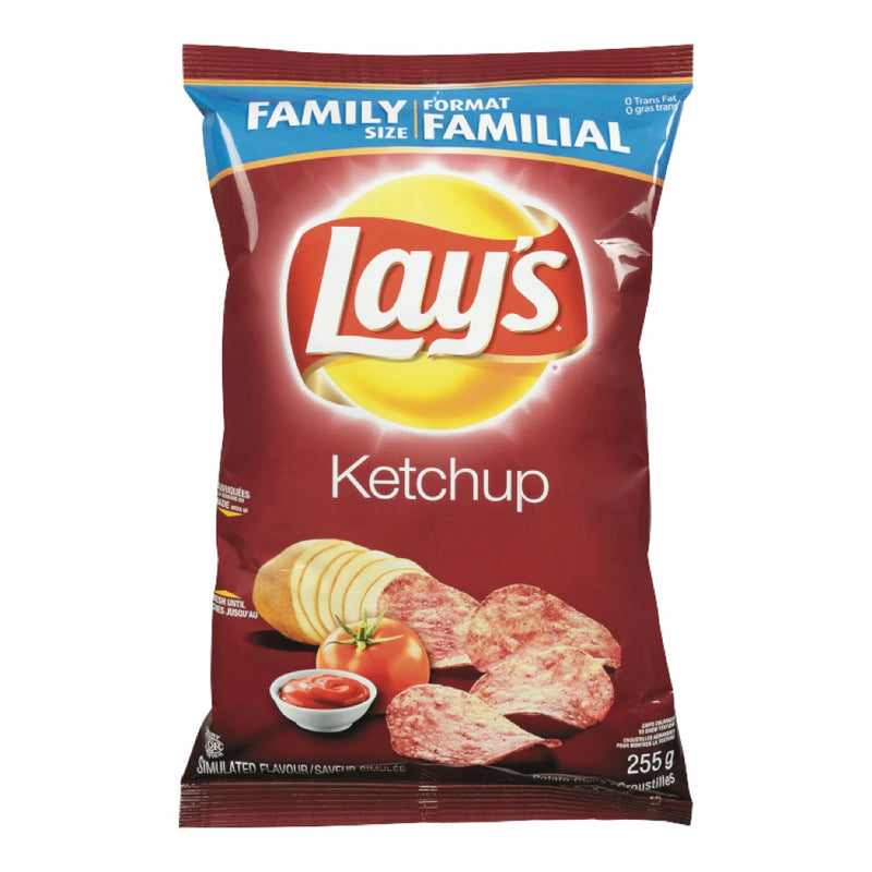Lay's Family Size Ketchup Potato Chips, 235 g