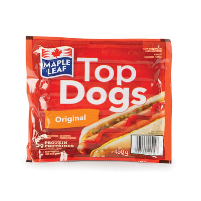 Maple Leaf Original Top Dogs Hot Dogs, 450 g
