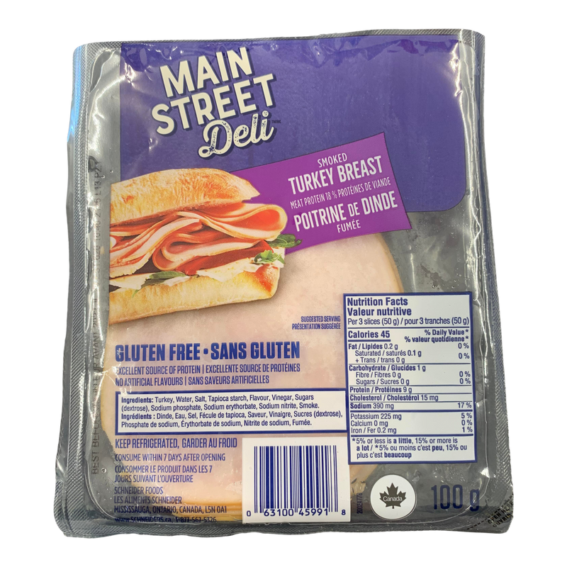 Main Street Deli Smoked Turkey Breast, 100 g