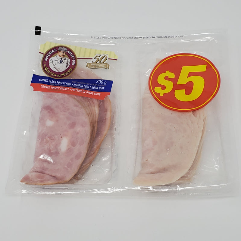 Butcher's Selection Cooked Black Forest Ham And Cooked Turkey Breast, 300 g
