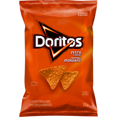 Doritos Zesty Cheese, 235 g