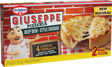 Giuseppe Deep Dish 4 Cheese Mini Pizzas, 310 g
