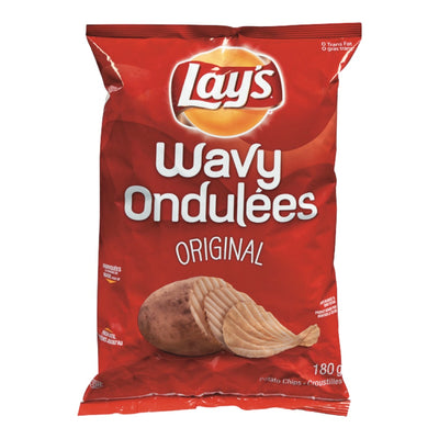 Lay's Wavy Original Potato Chips, 180 g