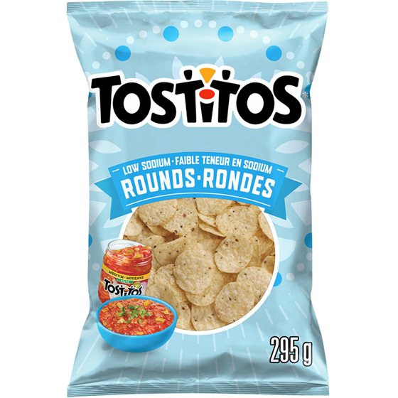 Tostitos Rounds Low Sodium Tortilla Chips, 295g