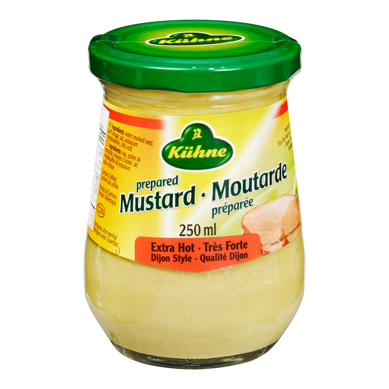 Kiihne Extra Hot Dijon Style Prepared Mustard, 250 mL