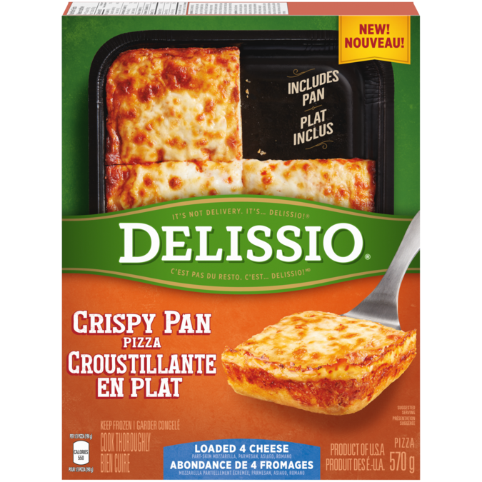 Delissio Crispy Pan 4 Cheese Pizza, 556 g