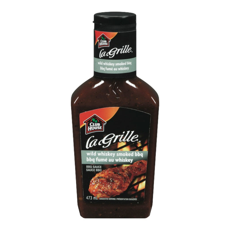 Club House La Grille Wild Whiskey Smoked BBQ Sauce, 473 mL