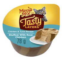MEOW MIX LAYERS WET CHICKEN & TUNA, 78g