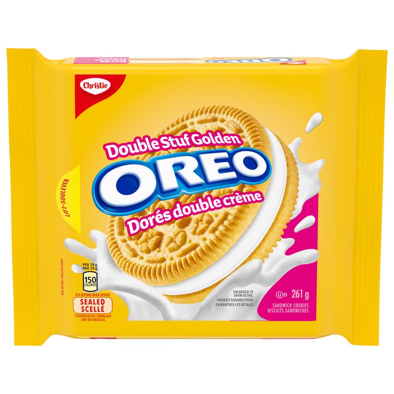 Christie Double Stuf Golden Oreo Cookies, 261 g
