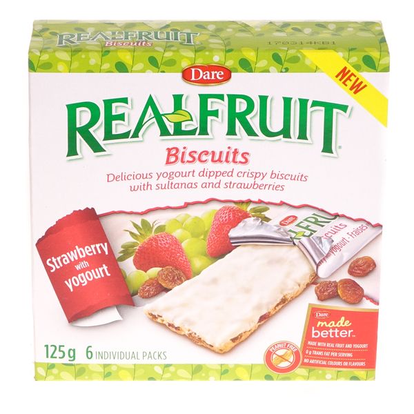 Dare Real Fruit Strawberry with Yogourt Biscuits, 125 g