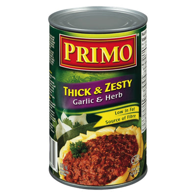 Primo Thick & Zesty Garlic & Herb Pasta Sauce, 680 mL