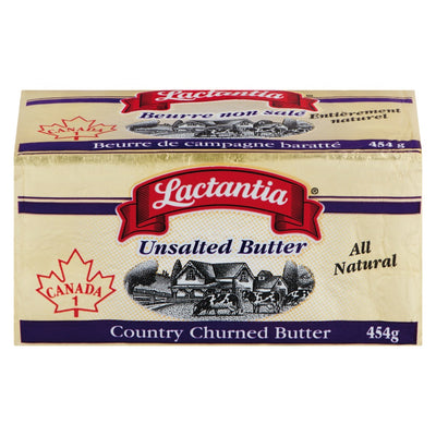 Lactantia Country Churned Butter Unsalted Butter, 454 g