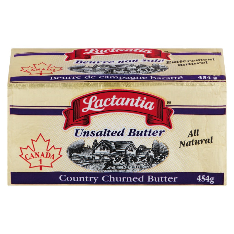 Lactantia Country Churned Butter Unsalted Butter, 454 g