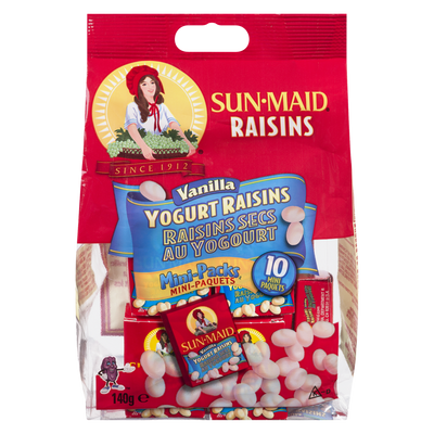 Sun-Maid Orange Yogurt Covered Raisins Mini-Packs, 140 g