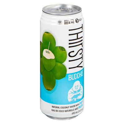 Thirsty Buddha Natural Coconut Water with Pulp, 490 mL