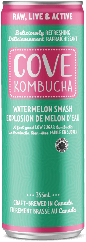 Cove Watermelon Smash Kombucha, 355 mL