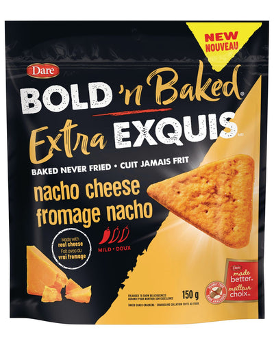 BOLD N' BAKED NACHO CHEESE CRACKERS, 150g