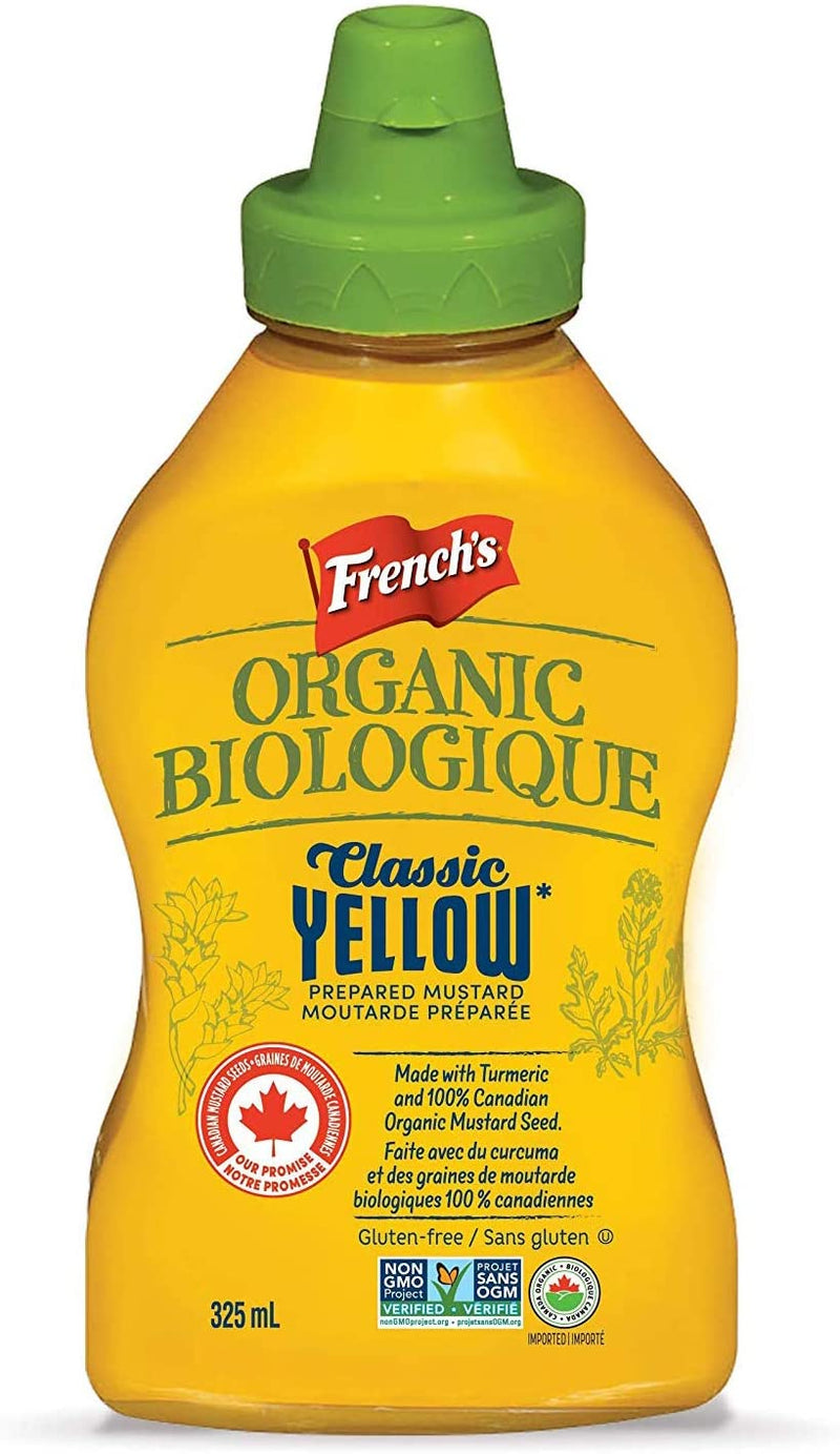 French's Organic Yellow Mustard, 325 mL