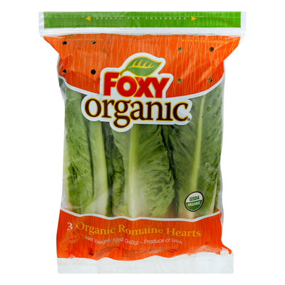 Foxy Hearts Organic Romaine, 3 romaine